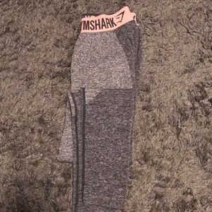 Gray and pink gymshark flex leggings